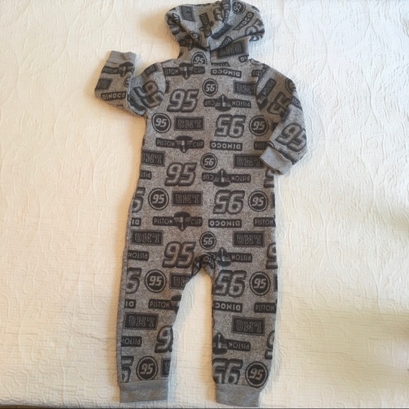 6-12m (3/$20) Lightning McQueen Hoodie/Romper by Disney - Picture 7 of 9